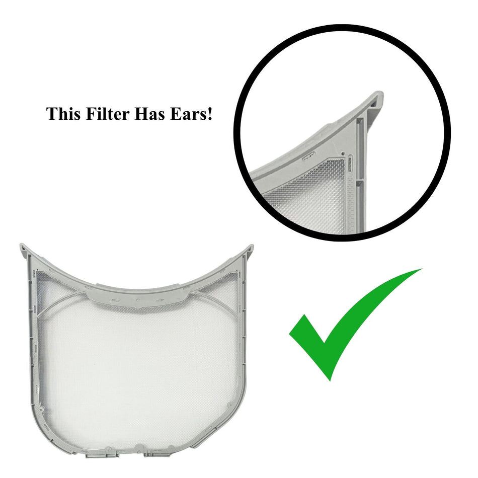 Dryer Lint Filter - With Ears - Compatible With LG Model Numbers DLEX3885C, DLEX3885W, DLEX3900B, DLEX4000B, DLEX4000W