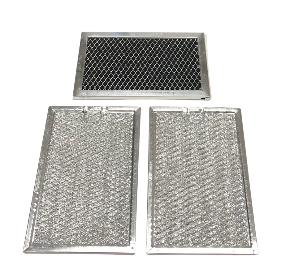Microwave Grease And Charcoal Filter Set Compatible With LG Model Numbers LVM1680ST, LVM1680BB, LVM1680WW, LVM1680