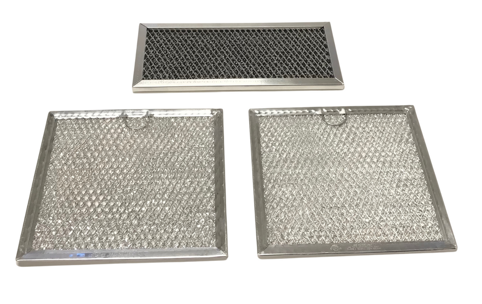 Lazellz Microwave Grease & Charcoal Filter Set Compatible With GE Model Numbers JVM1950SR1SS, PNM1971SR1SS, PVM1970DR1BB