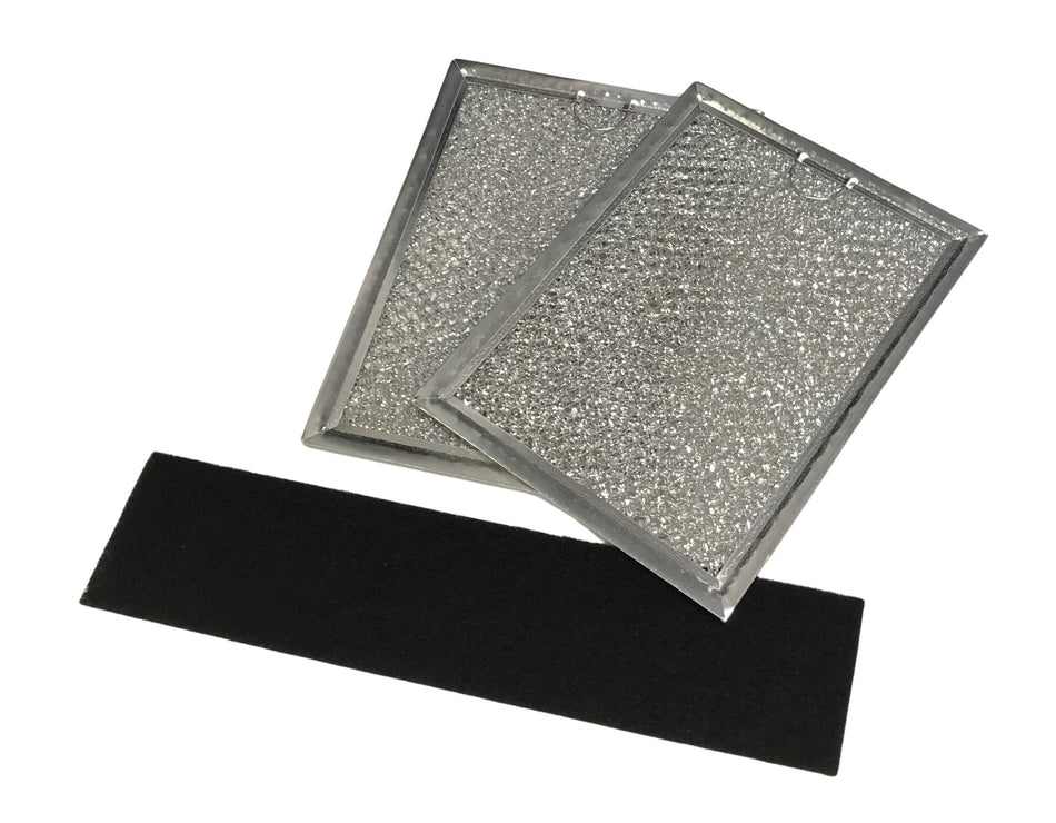 Microwave Grease And Charcoal Filter Set Compatible With Electrolux Model Numbers EI30BM55HSA, EI30BM55HSB, EI30BM55HSC
