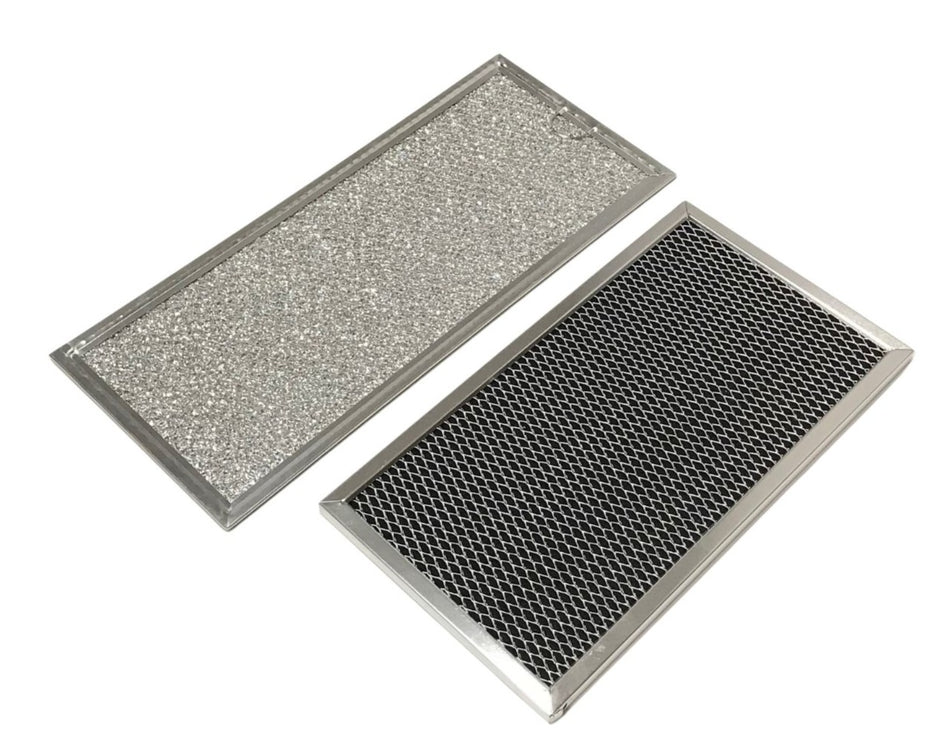 Microwave Grease & Charcoal Filter Set Compatible With GE Model Numbers JVM1750DMCC01, JVM1750DMWW01, JVM1750SM1SS