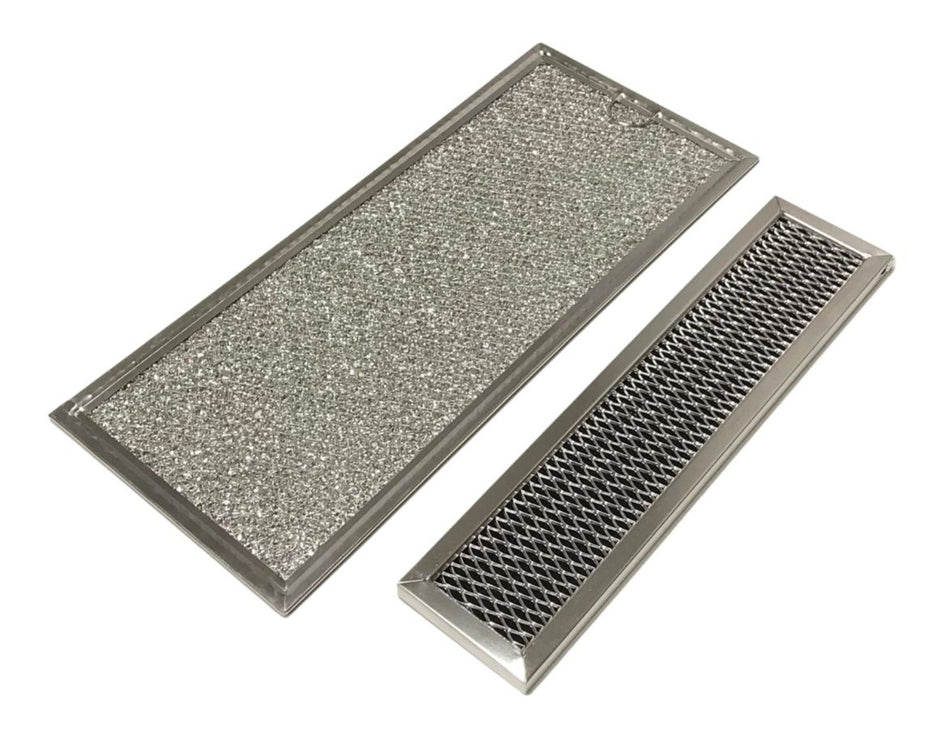 Microwave Grease & Charcoal Filter Set Compatible With GE Model Numbers JVM1540LN2CS, JVM1540LP1CS, JVM1540LP2CS