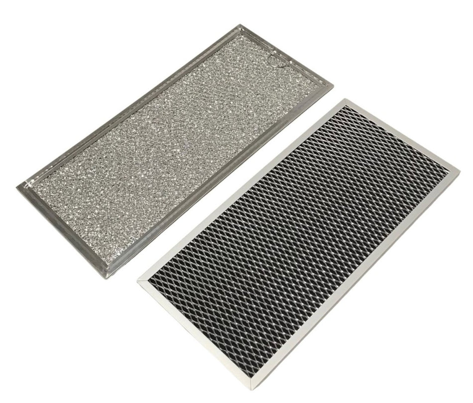 Microwave Grease & Charcoal Filter Set Compatible With Whirlpool Model Numbers YMH7155XMS1, YMH7155XMS2