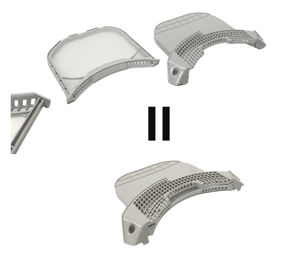 Dryer Lint Filter & Cover - Sits Flush Compatible With LG Model Numbers RV1321VS, WKE100HWA, WKEX200HBA, WKEX200HWA
