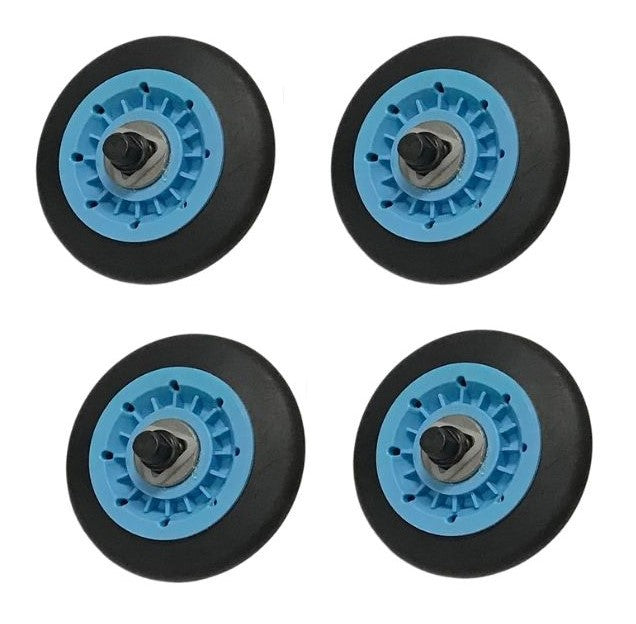 Dryer Drum Roller 4 Pack Compatible With Samsung Model Numbers DV328AGR, DV328AGR/XAA, DV328AGW, DV328AGW/XAA